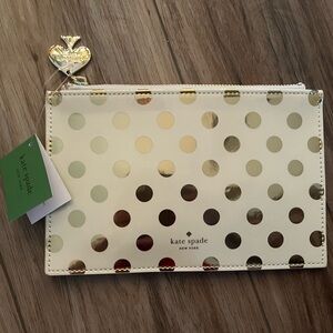Kate Spade Gold Dot Pencil Pouch ♠️